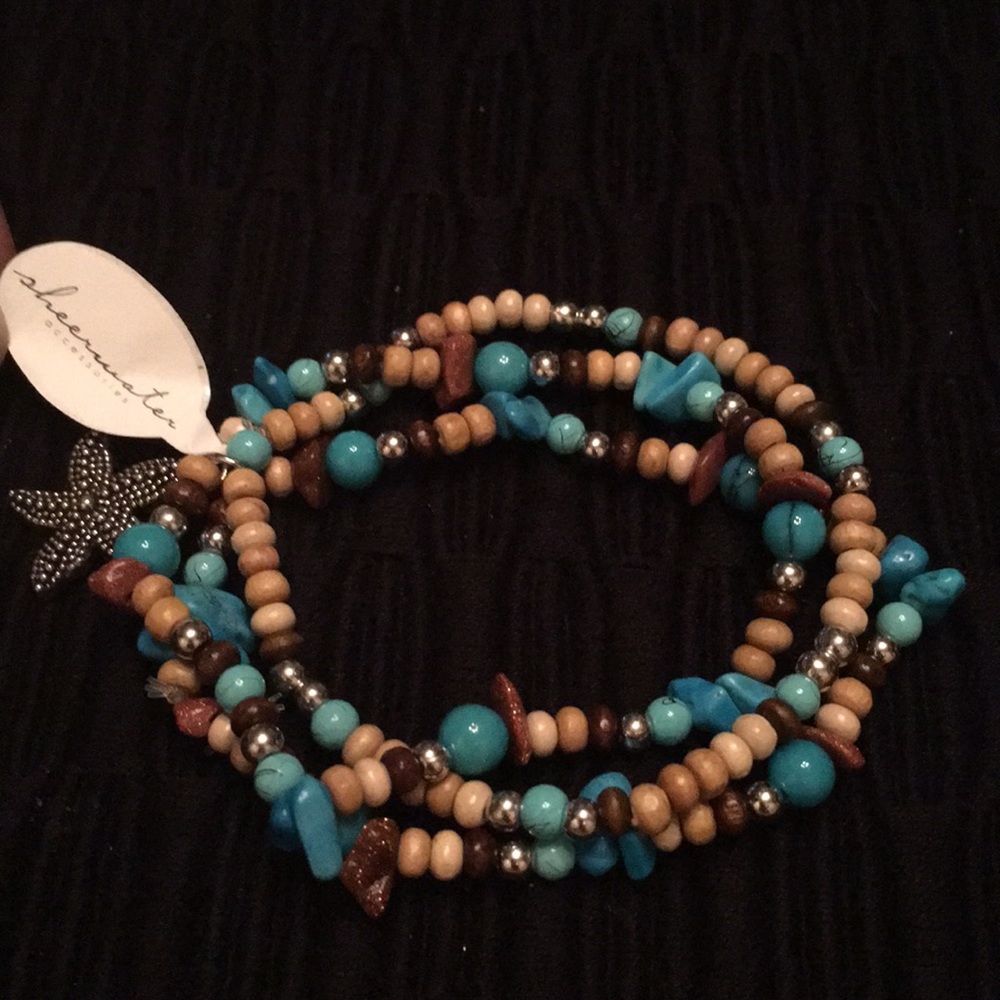 Three Strand Bracelet with Starfish - Sheerwater